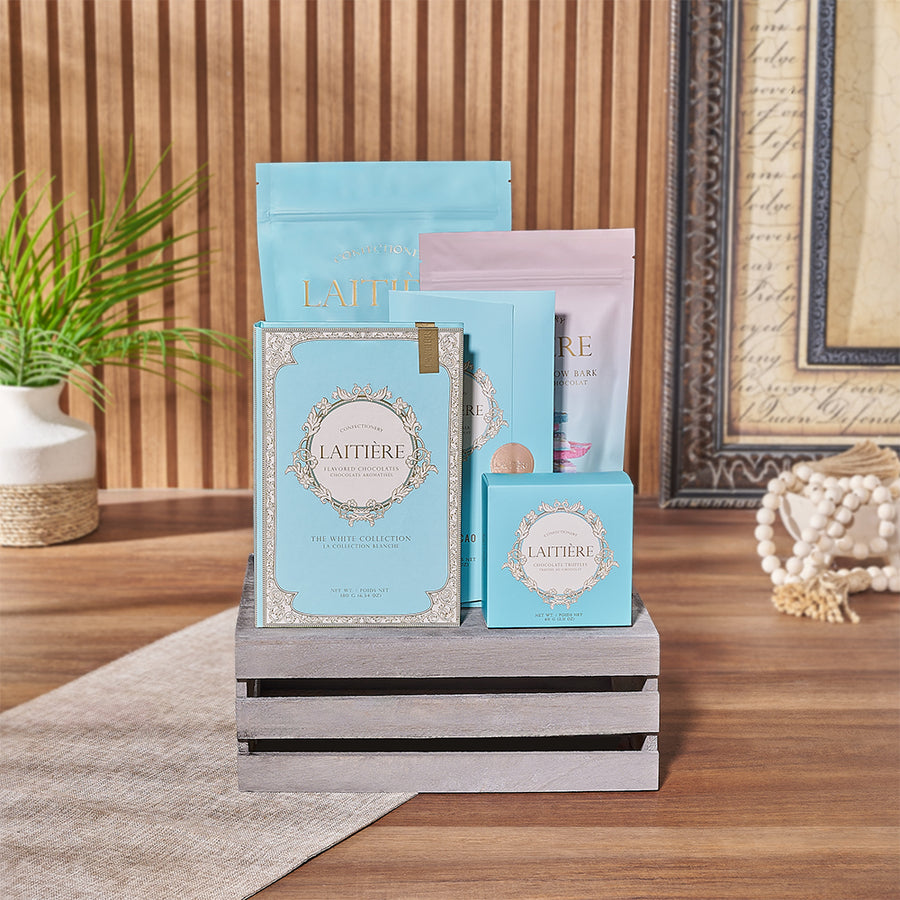 Satisfy your sweet tooth with the Absolute Chocolate Smorgasbord Gift Basket from Chicago Baskets