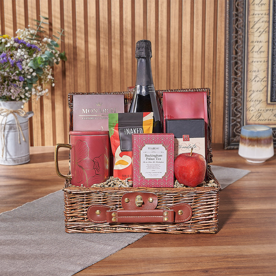 Kosher Champagne & Treats Basket from Chicago Baskets - Champagne Gift Set - Chicago Delivery
