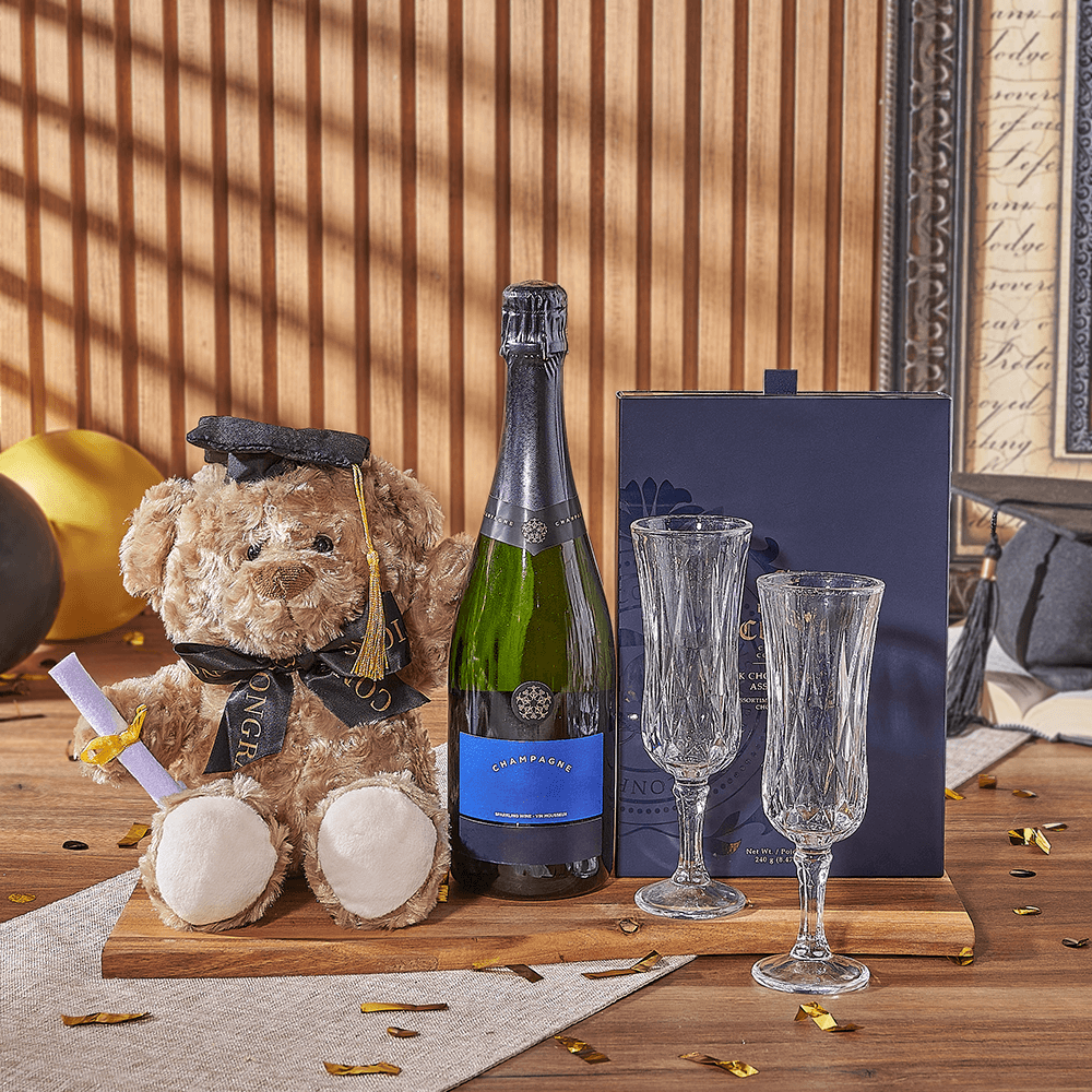 Graduation Celebration Sparkling Wine – how the gift is presented