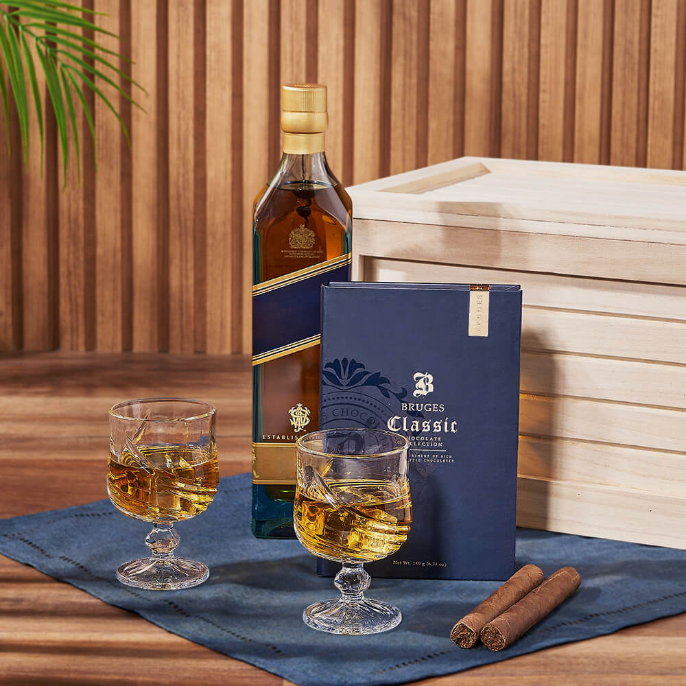 Liquor Crate with Chocolates – how the gift is presented