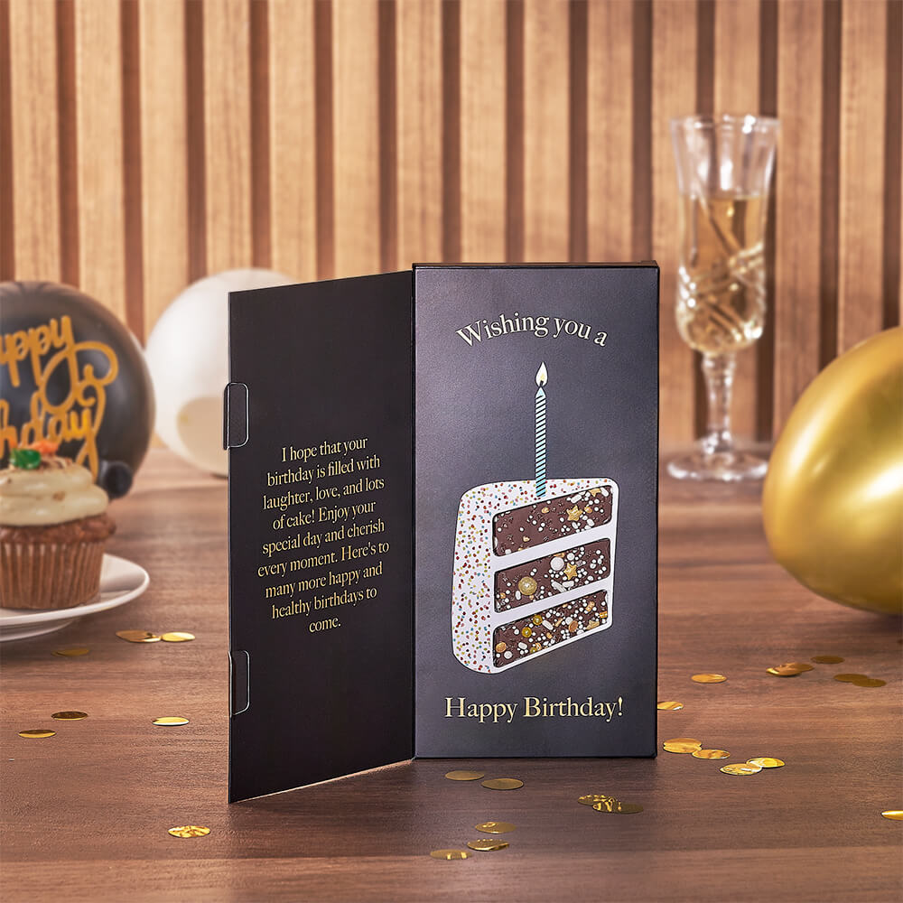 Sparkling Wine Birthday Treats Tray – how the gift is presented