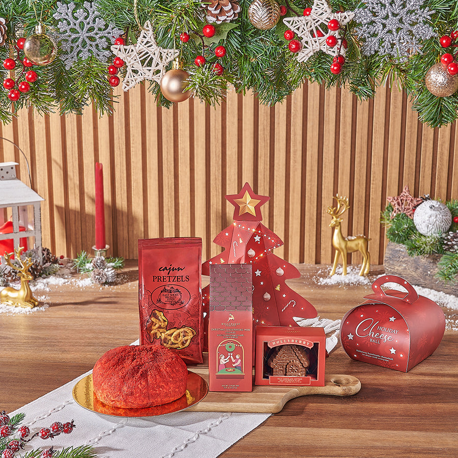 Christmas Dessert Cheese Ball Gift Board, christmas gift, christmas, chocolate gift, chocolate, cheeseball gift, cheeseball, Chicago delivery