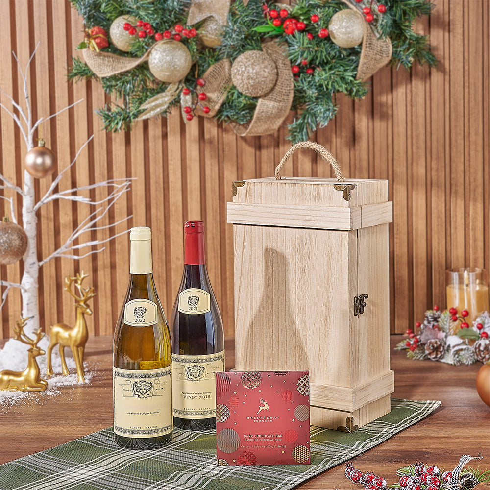 Dark Chocolate and Wine Set – how the gift is presented