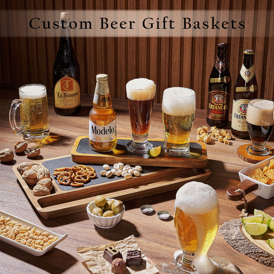 Custom Beer Gift Baskets from Chicago Baskets - Beer Gift Set - Chicago Delivery.