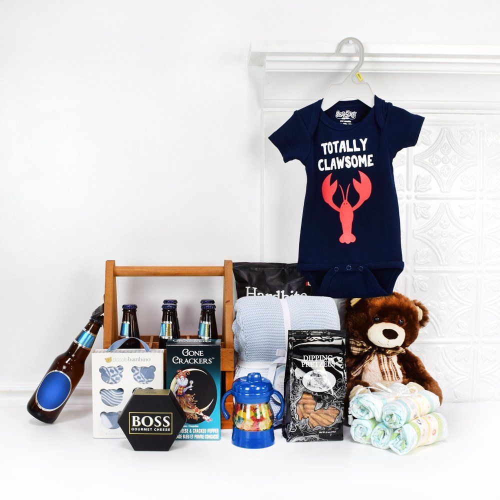 Baby Boy Beer Gift Basket – how the gift is presented