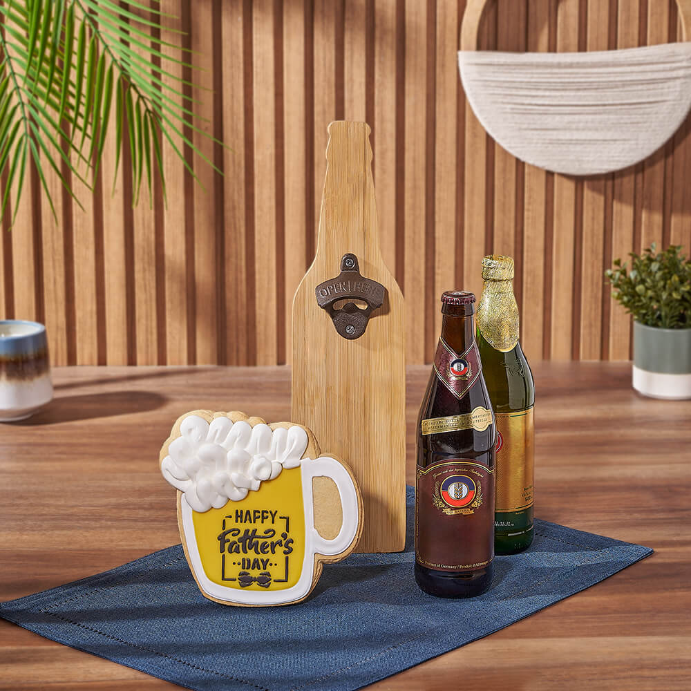 Father's Day Beer and Bamboo Opener – how the gift is presented