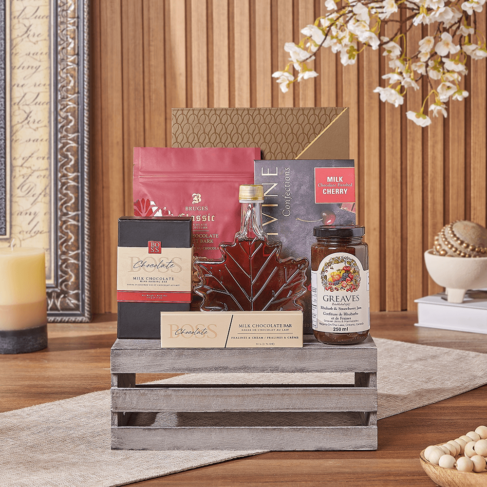 Halal Artisan Chocolate Crate – how the gift is presented