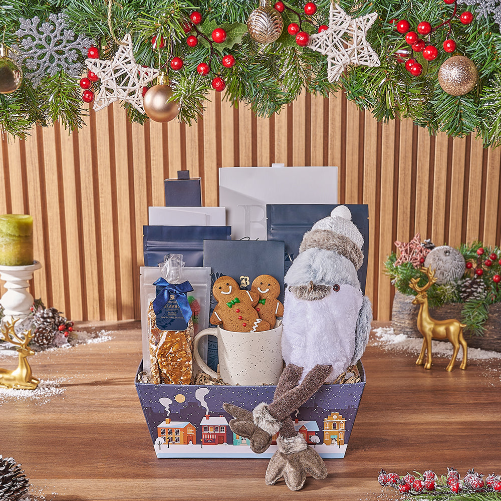 Holiday Chocolate Assortment Basket – how the gift is presented