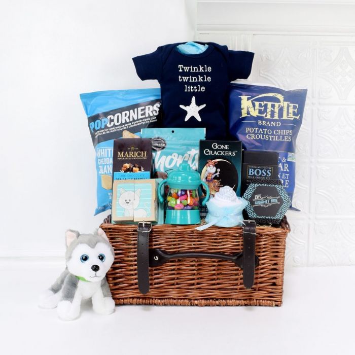 Baby Shower Basket with Toys – how the gift is presented
