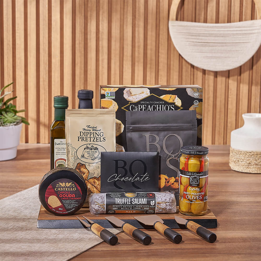 Gourmet Chocolate and Knife Set – how the gift is presented