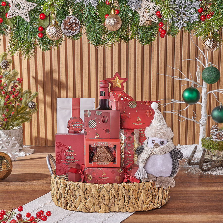 Rosedale Holiday Gift Set, wine gift, wine, chocolate gift, chocolate, cookie gift, cookie, christmas gift, christmas, Chicago delivery