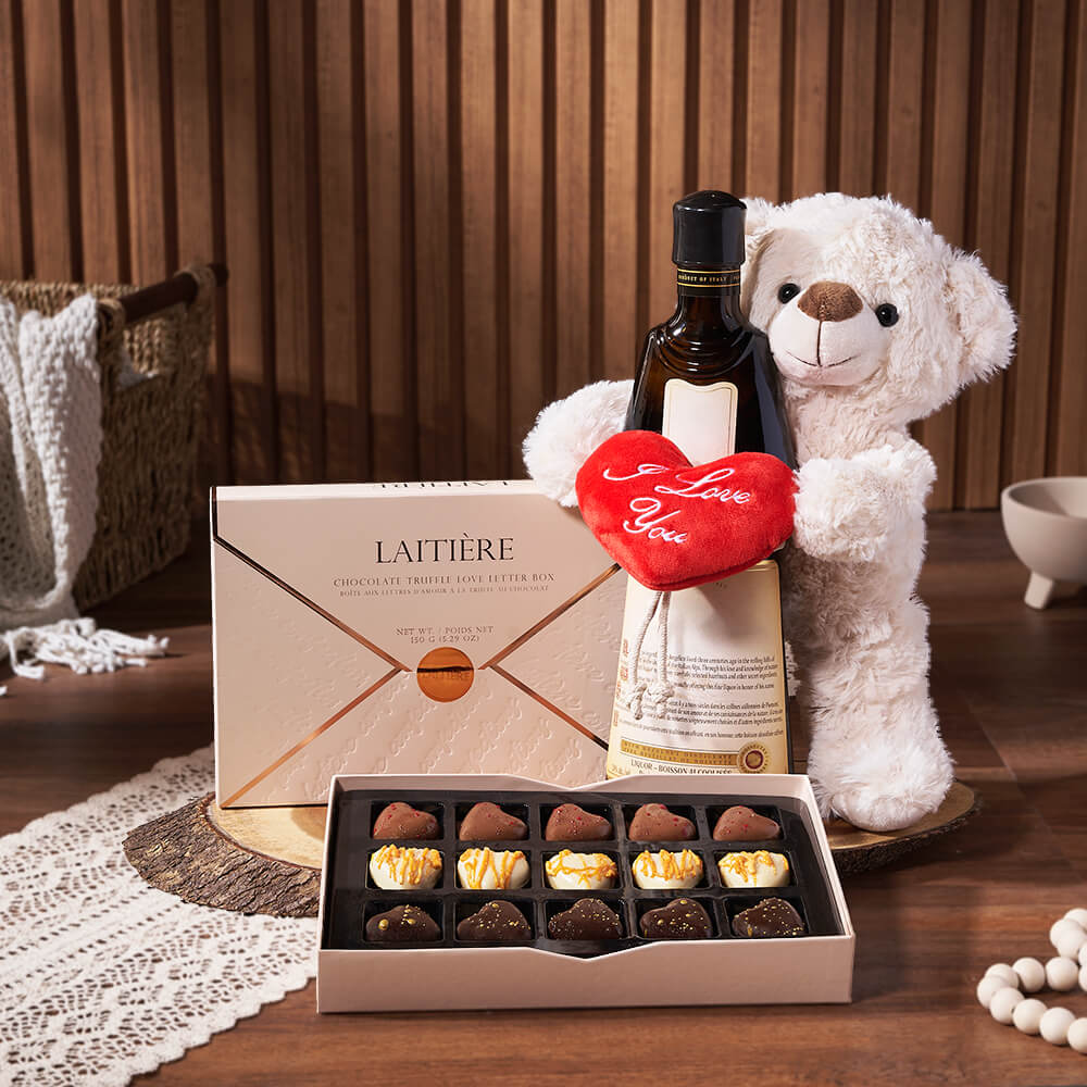 Vodka Truffle Board Gift Set – how the gift is presented