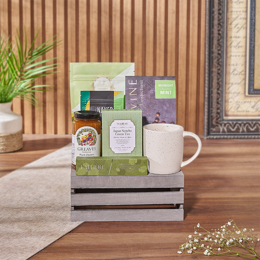 Elevate your teatime experience with the Snacks for Teatime Gift Crate, Chicago delivery 