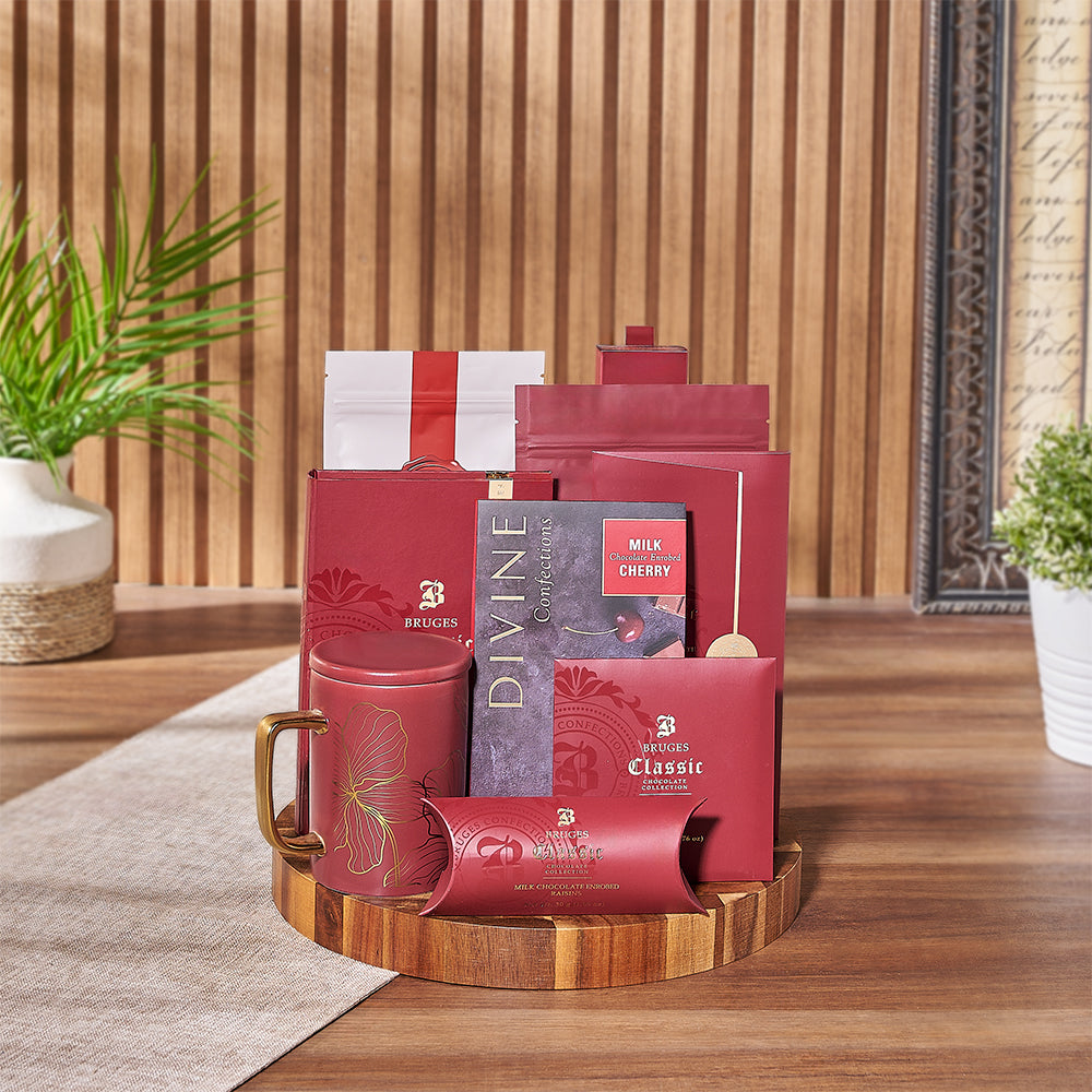 Milk Chocolate Collection Gift Basket – how the gift is presented