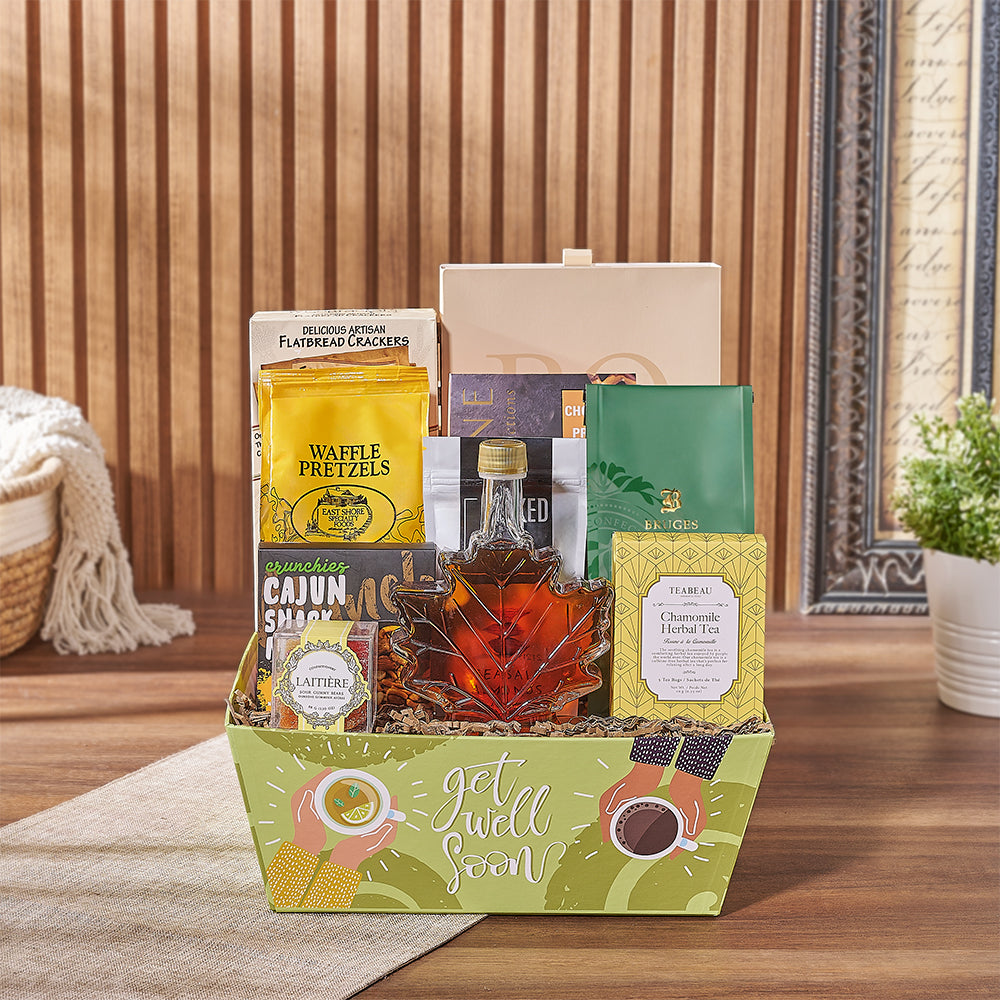 For someone on the mend, send the Get Well Soon Energizing Gift Set. This charming gift has a tempting selection of sweet and salty treats that will have the recipient back on their feet in no time. Chicago Delivery