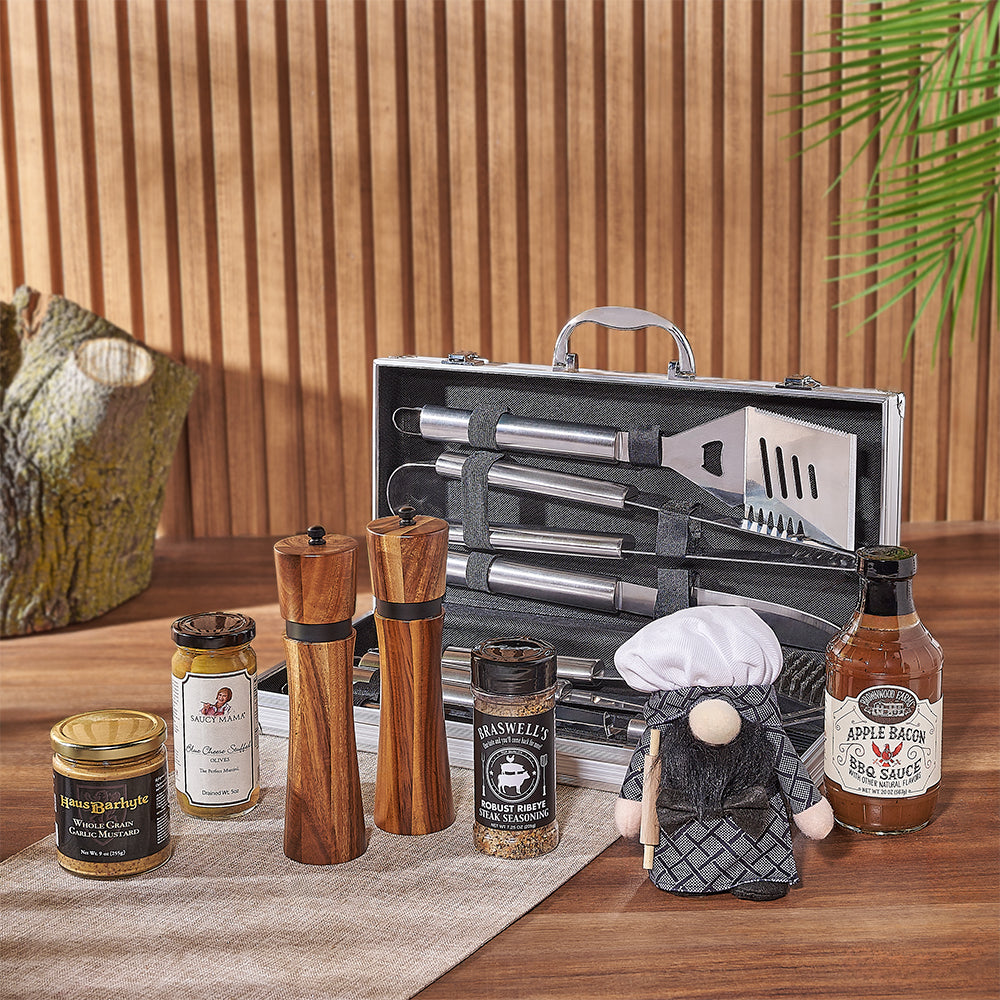 Plush Chef BBQ Grilling Set – how the gift is presented