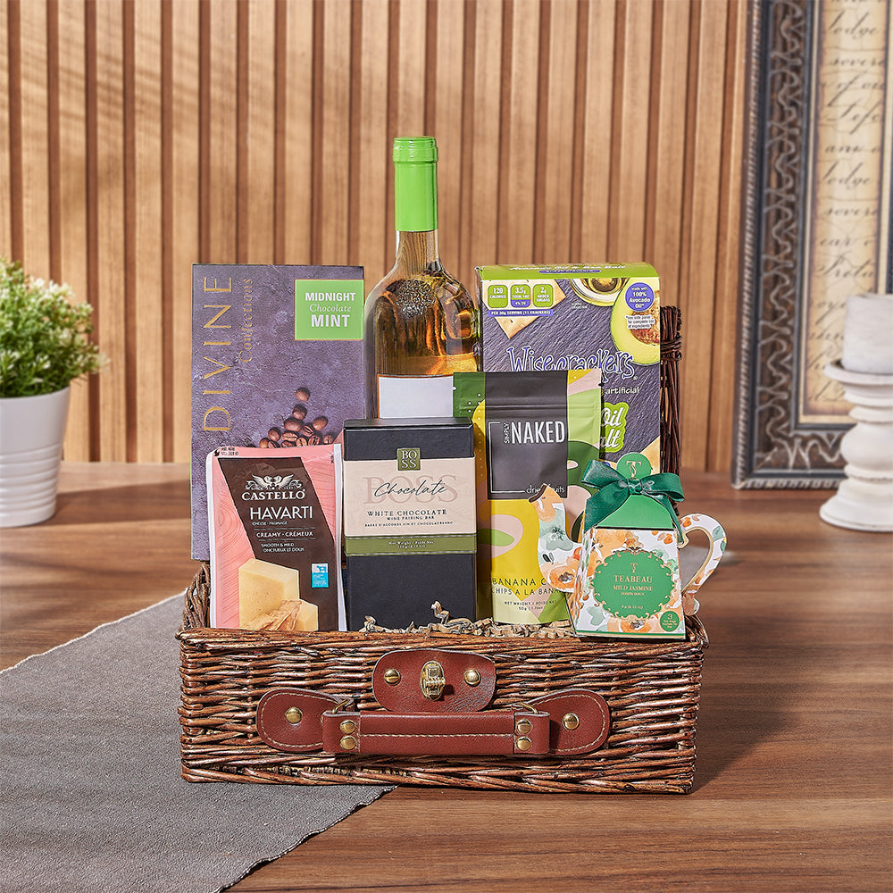 Kosher Wine &amp; Treats Basket from Chicago Baskets - Wine Gift Set - Chicago Delivery