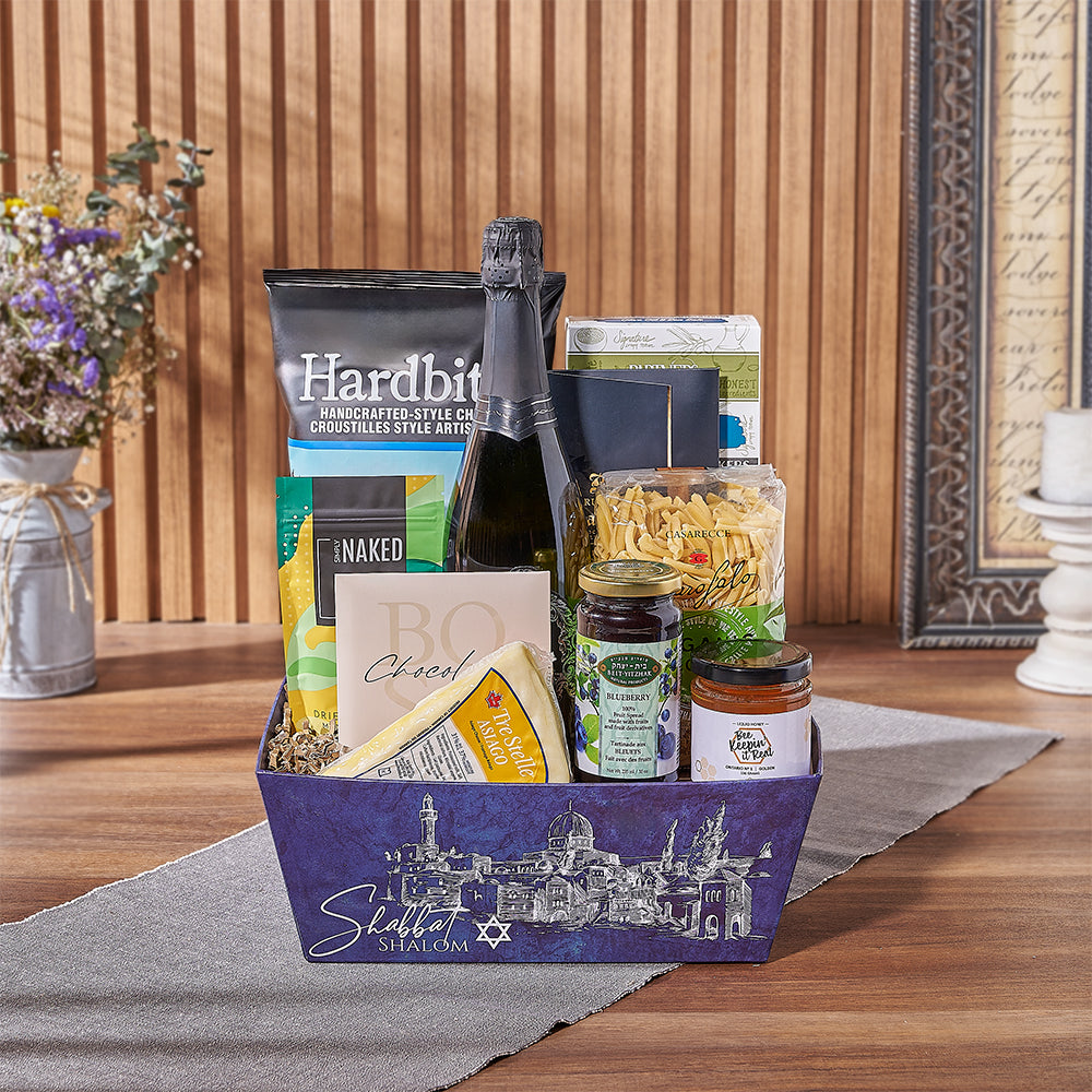 Hanukkah Kosher Sparkling Wine Gift – how the gift is presented
