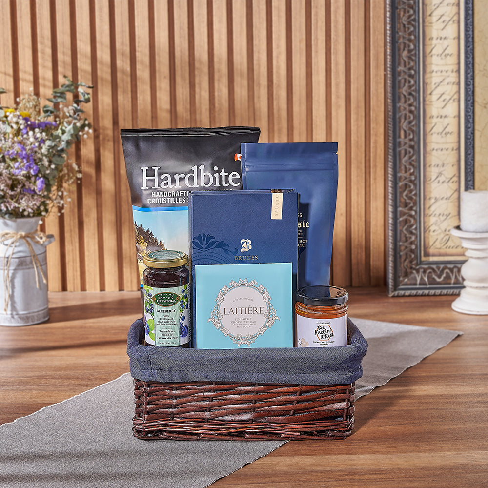 The Hanukkah Kosher Wine &amp;amp; Pasta Basket from Chicago Baskets is a stunning gift - Chicago Delivery