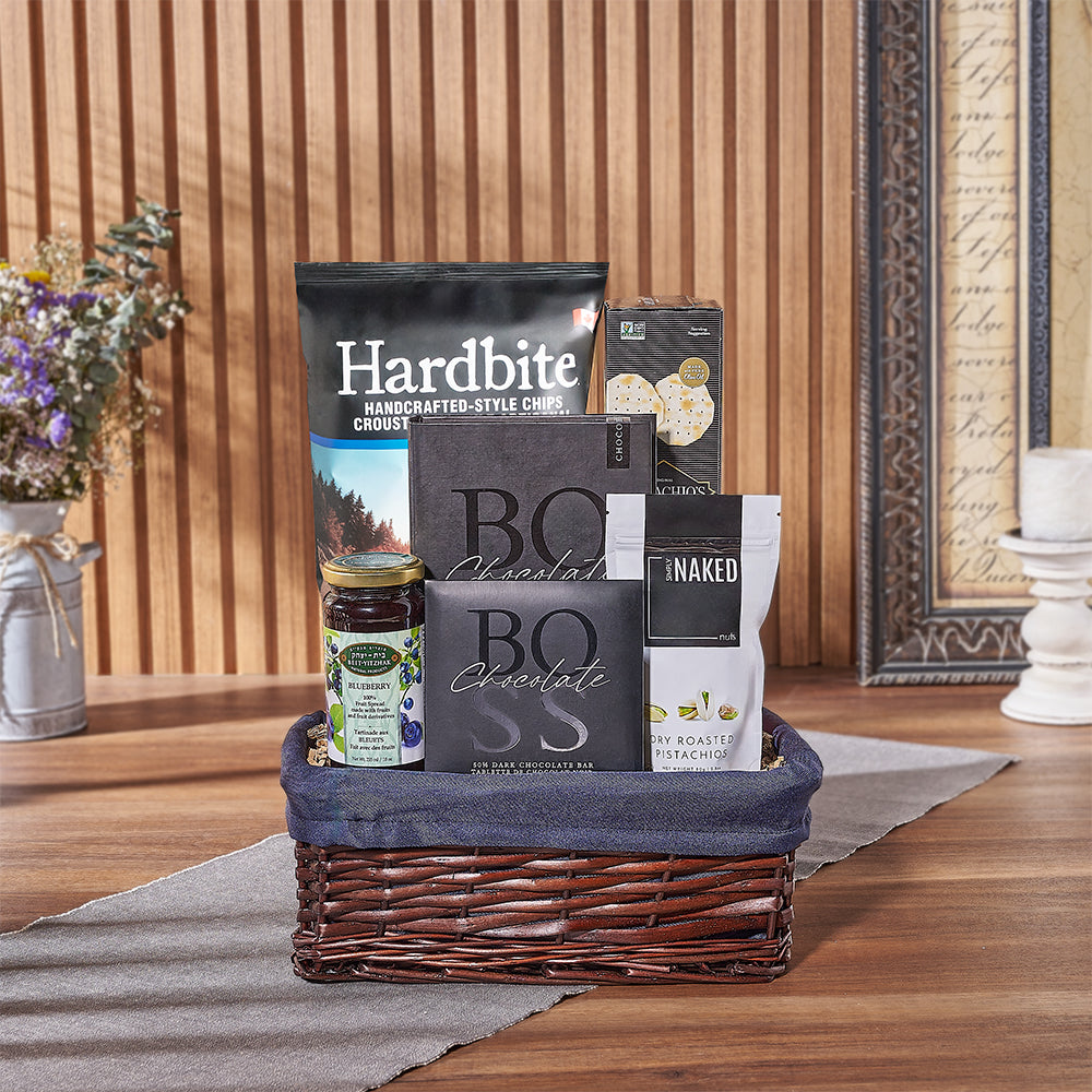 Happy Hanukkah Kosher Snack Basket from Chicago Baskets - Chicago Delivery