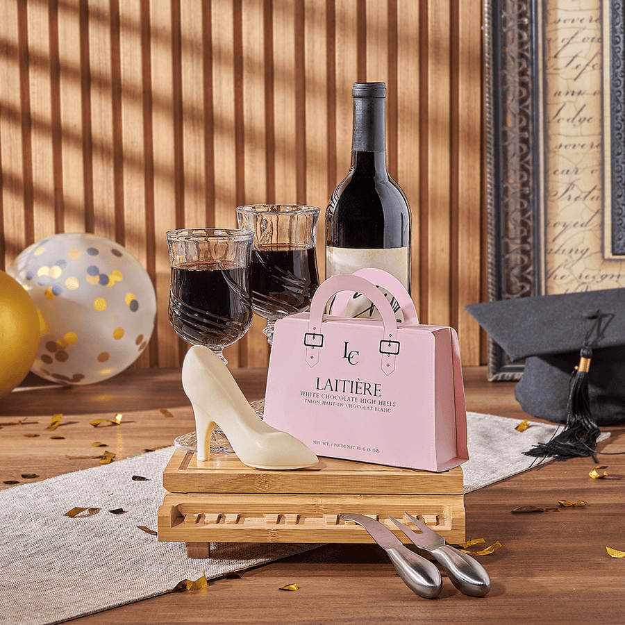 Wine & Piano Grad Gift, wine gift, wine, graduation gift, graduation, chocolate gift, chocolate, Chicago delivery