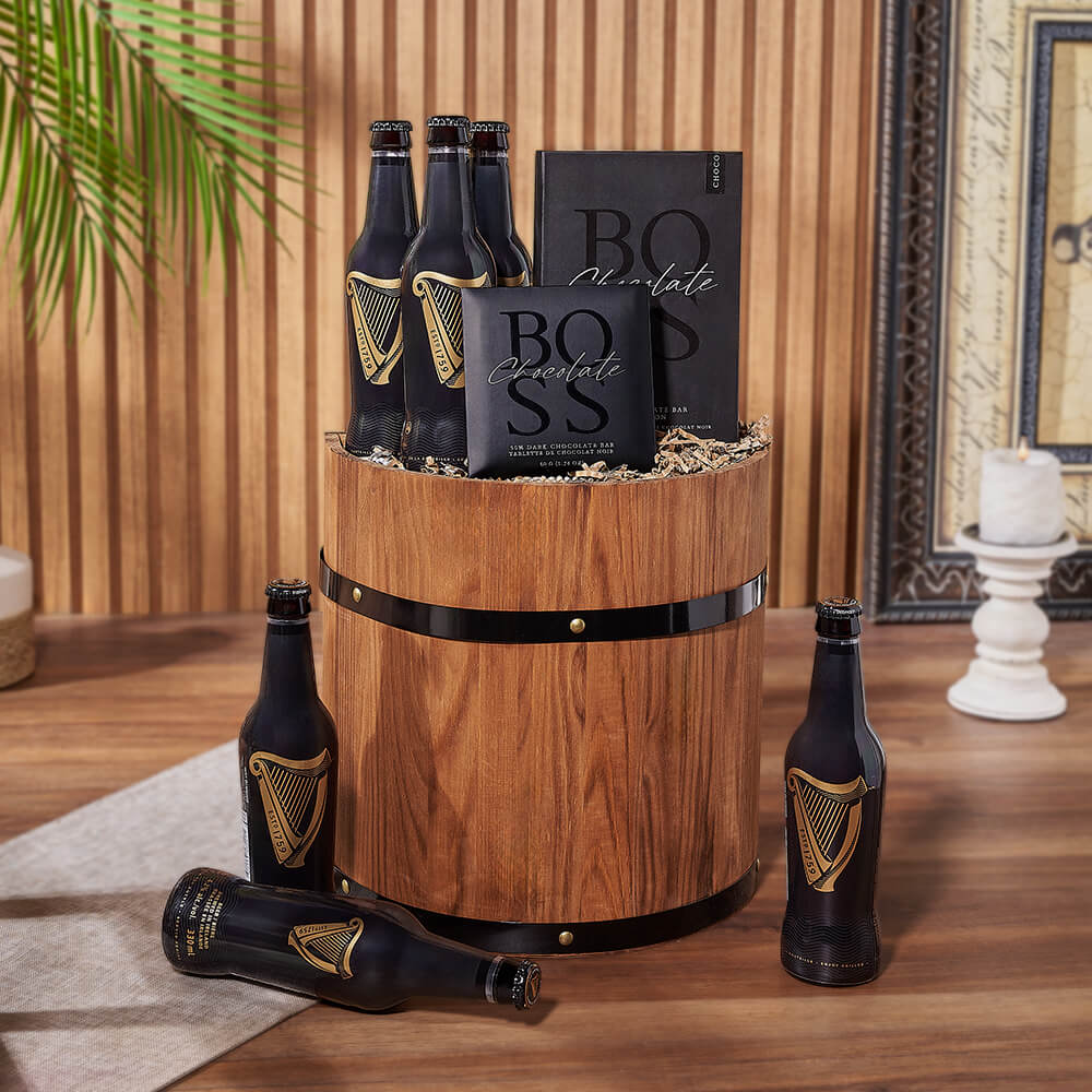 Barrel &amp; Beers Gift Set, beer gift, beer, chocolate gift, chocolate, Chicago delivery