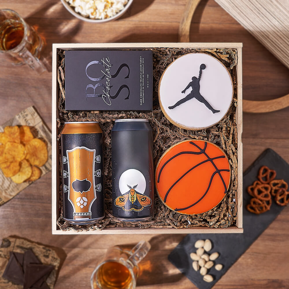 Basketball &amp; Craft Beer Box, beer gift, beer, sports gift, sports, cookie gift, cookie, Chicago delivery