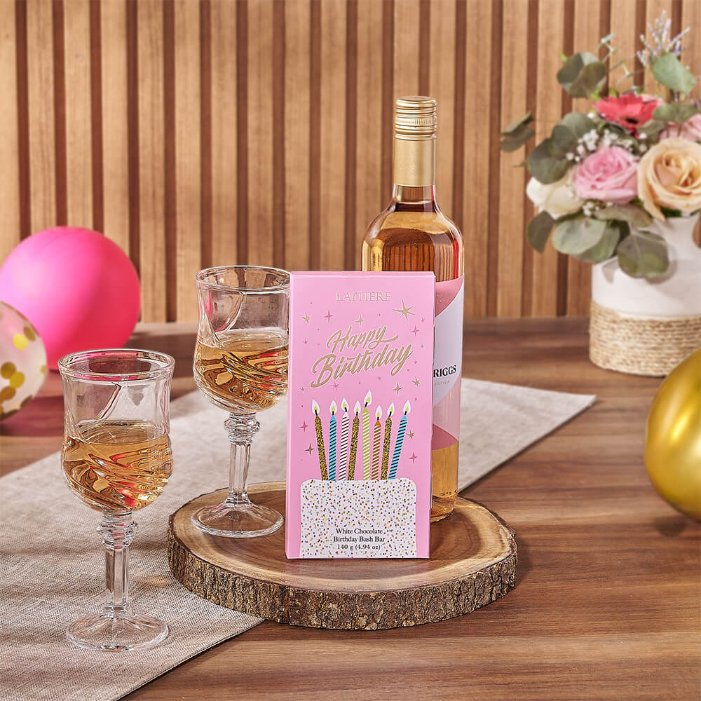 Birthday Bash &amp; Wine Gift, wine gift, wine, birthday gift, birthday, chocolate gift, chocolate, Chicago delivery