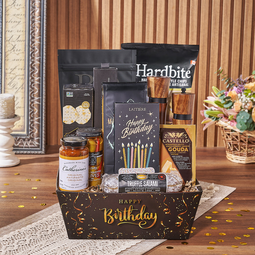 Birthday Charcuterie Gift Set, birthday gift, birthday, charcuterie gift, charcuterie, chocolate gift, chocolate, coffee gift, coffee, Chicago delivery