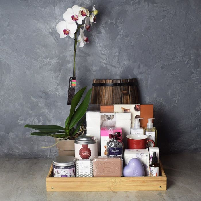 Bubbles & Bites Spa Gift Basket From Chicago Baskets-Chicago Delivery