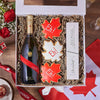 Canada Day Bubbly Gift Box, canada day gift, canada day, chocolate gift, chocolate, cookie gift, cookie, Chicago delivery