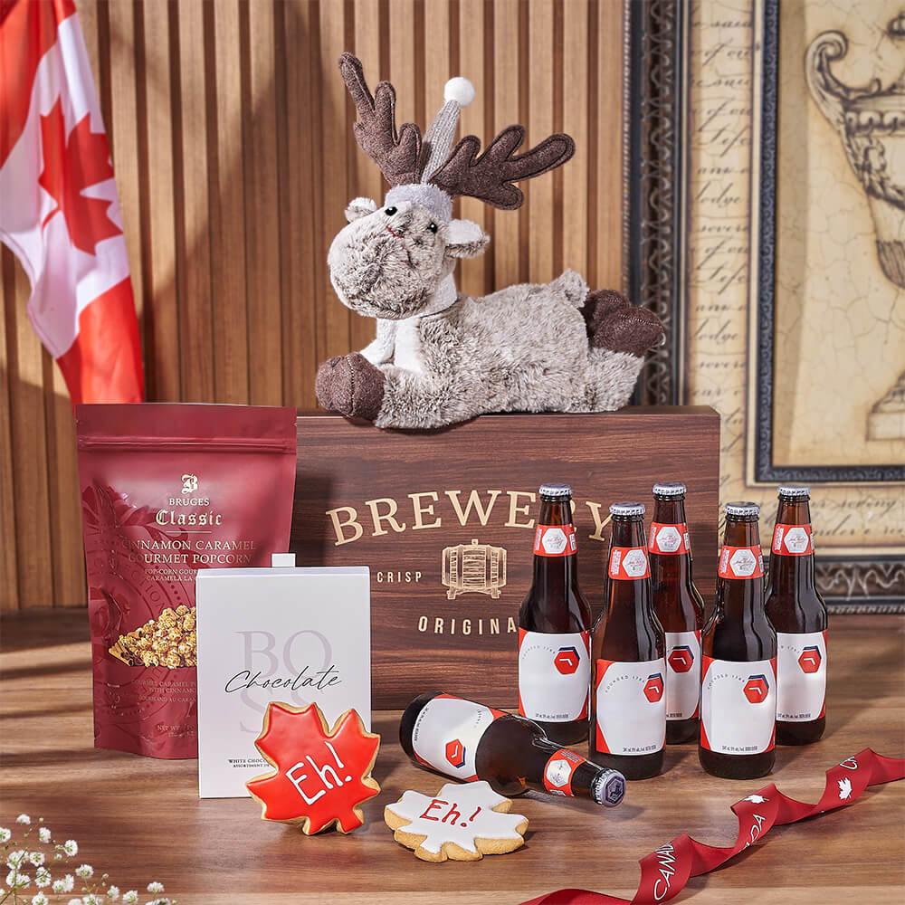 Canada Day Sweet Treat &amp; Beer Gift, beer gift, beer, canada day gift, canada day, cookie gift, cookie, Chicago delivery