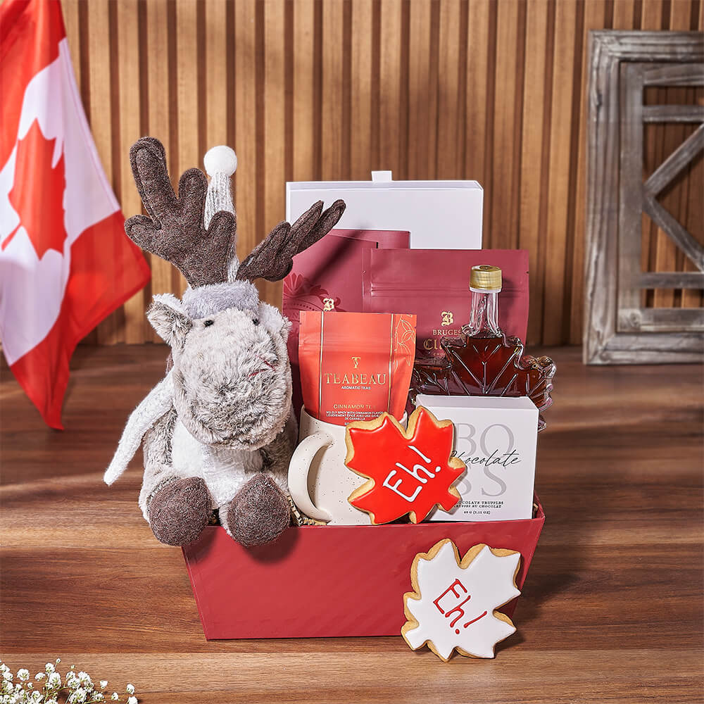 Canada Day Tea & Treat Gift, canada day gift, canada day, tea gift, tea, cookie gift, cookie, Chicago delivery