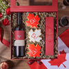 Canada Day Wine Gift Box, canada day gift, canada day, wine gift, wine, chocolate gift, chocolate, cookie gift, cookie, Chicago delivery