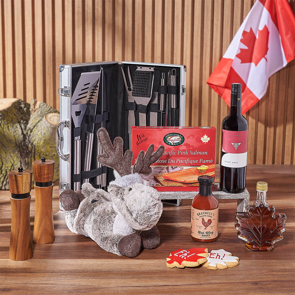 Canada Day Wine &amp; Grilling Gift, wine gift, wine, grill gift, grill, canada day gift, canada day, Chicago delivery