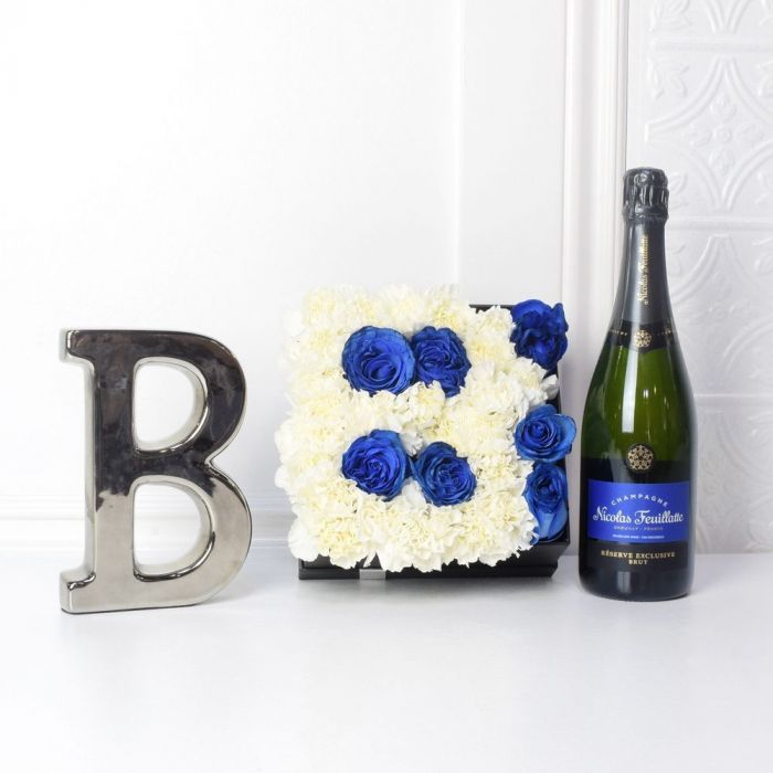 Baby Boy Champagne Gift Box – how the gift is presented