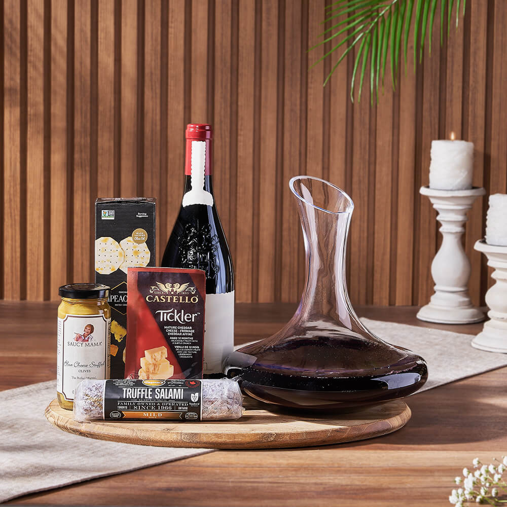Modern Decanter Wine Gift – how the gift is presented