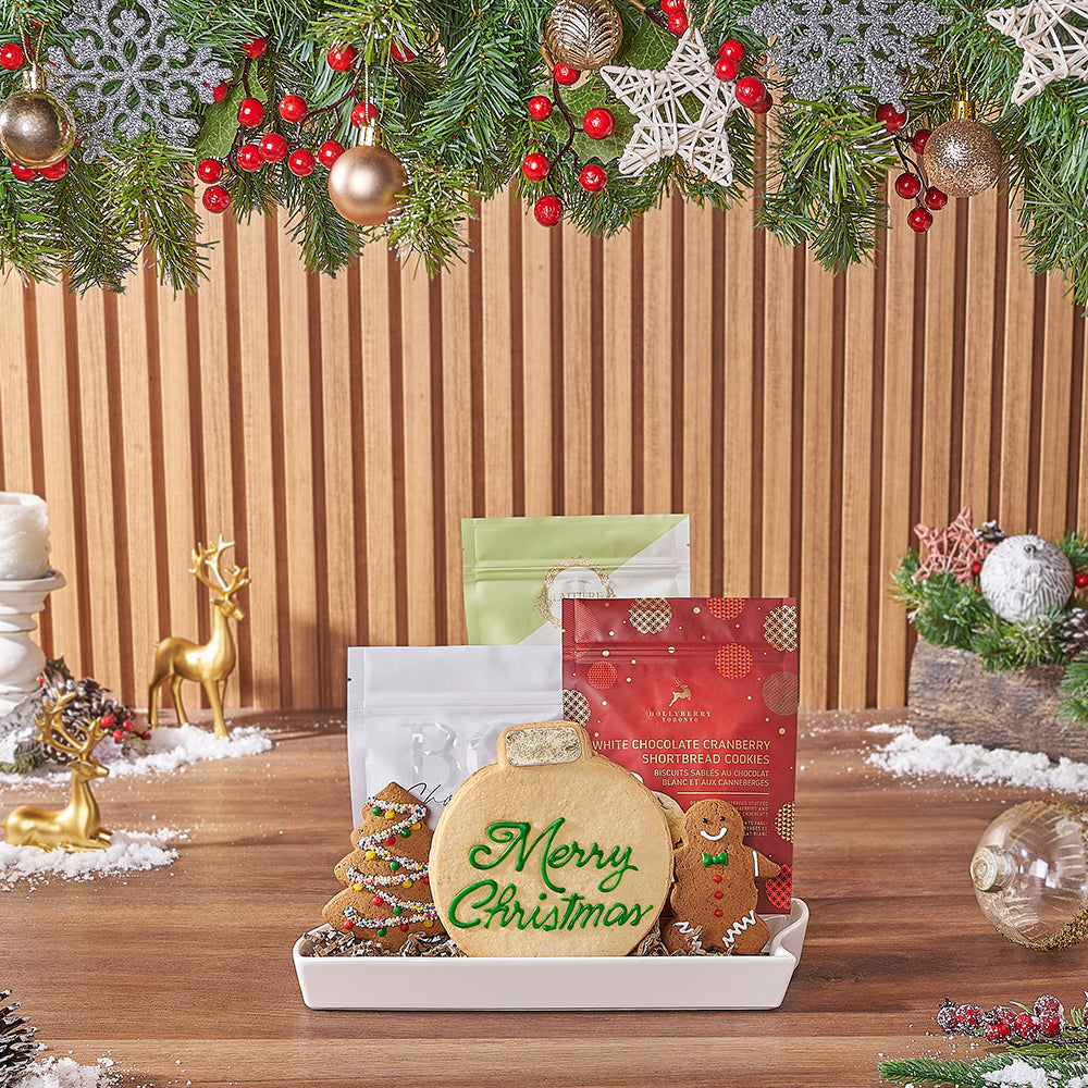 Christmas Cookie Gift Basket – how the gift is presented
