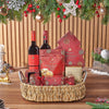 Christmas Decadence Wine Basket, wine gift, wine, chocolate gift, chocolate, Christmas gift, christmas, Chicago delivery