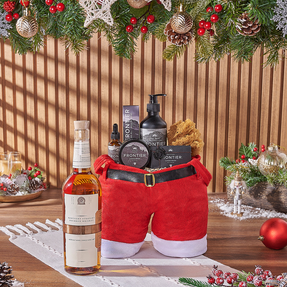 Christmas Liquor &amp; Spa Gift Bag, liquor gift, liquor, spa gift, spa, Christmas gift, Christmas, men's spa gift, men's spa, Chicago delivery
