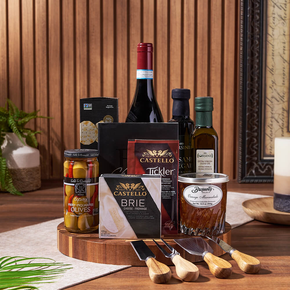 Classic Wine &amp; Dine Gift Basket, wine gift, wine, gourmet gift, gourmet, Chicago delivery