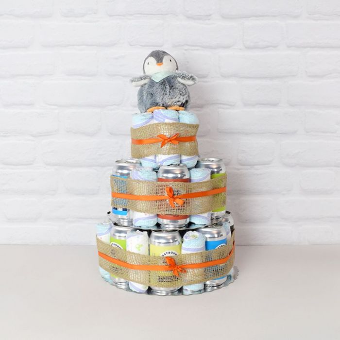 Craft Beer &amp; Baby Diapers Gift Set from Chicago Baskets - Chicago Delivery
