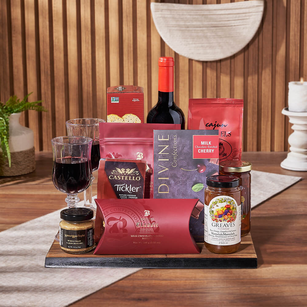 Decadent Wine &amp; Cheese Gift Board – Chicago baskets – Chicago delivery