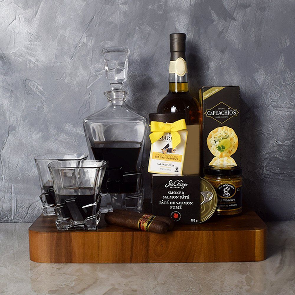 Deluxe Decanter Basket from Chicago Baskets - Chicago Delivery