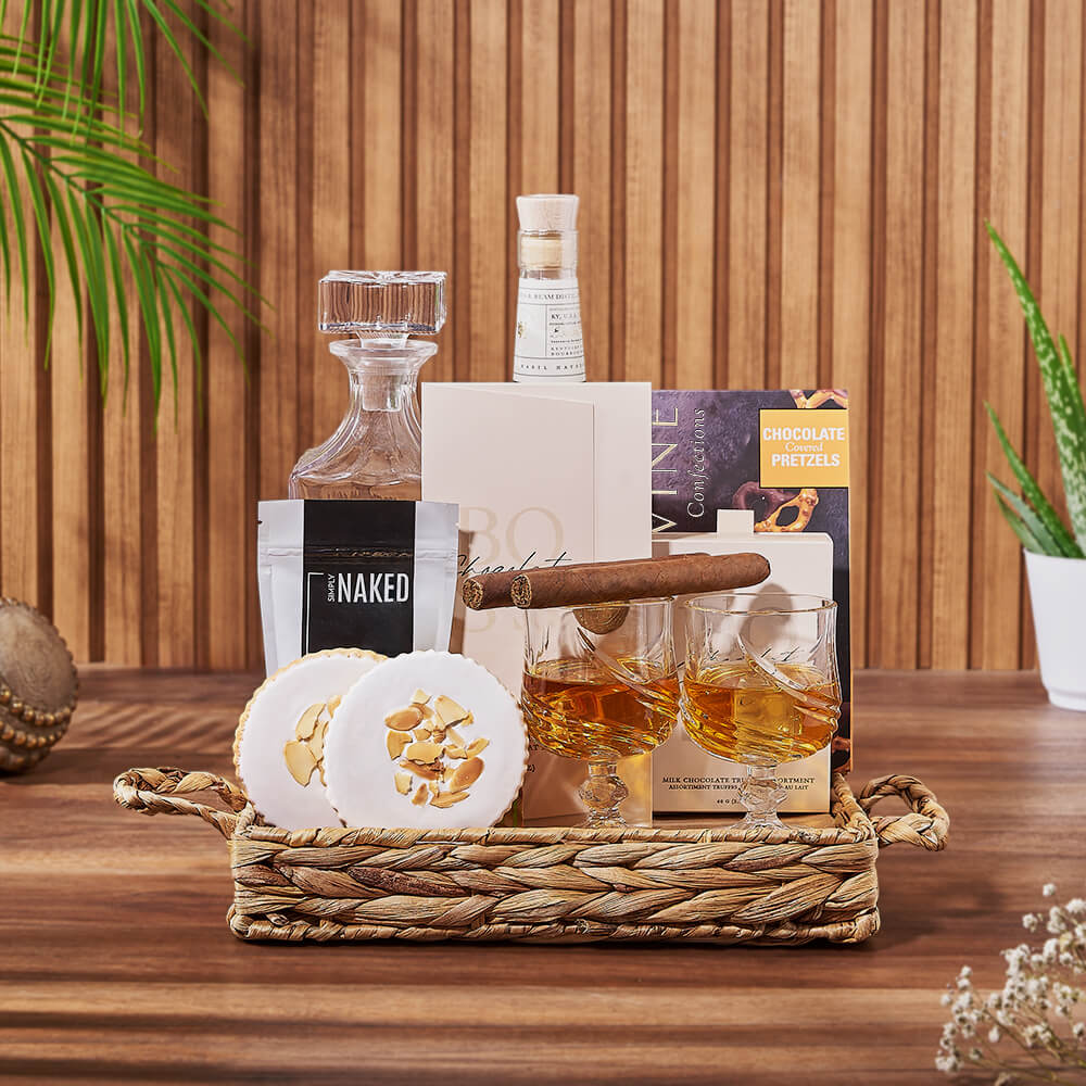 Deluxe Liquor &amp; Decanter Gift Set – Chicago baskets – Chicago delivery