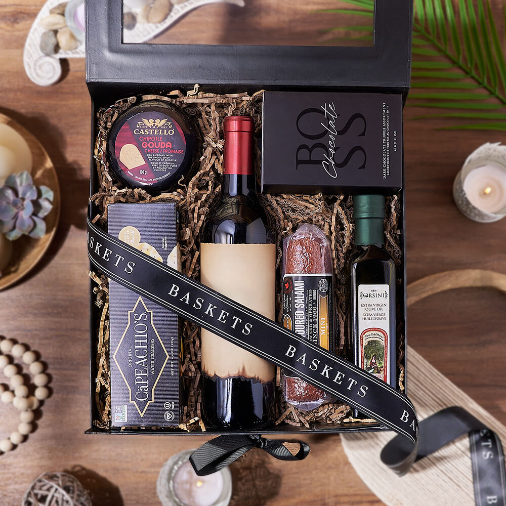Deluxe Wine &amp; Cheese Crate, wine gift, wine, charcuterie gift, charcuterie, Chicago delivery