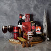 Deluxe Yuletide Wine & Cheese Gift Basket From Chicago Baskets - Wine Gift Set - Chicago Delivery