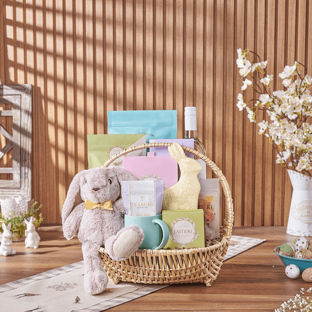 Easter Feast & Wine Gift, wine gift, wine, easter gift, easter, chocolate gift, chocolate, tea gift, tea, Chicago delivery