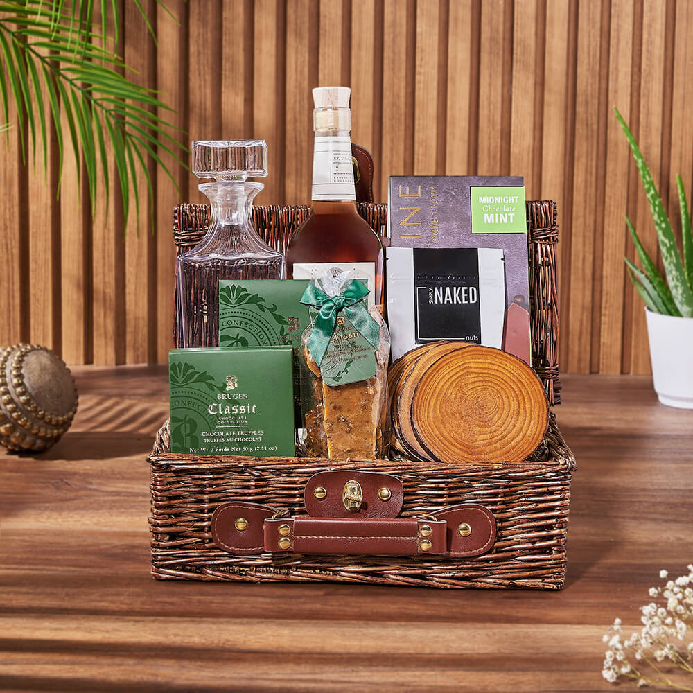 Elaborate Liquor &amp; Decanter Gift – Chicago baskets – Chicago delivery