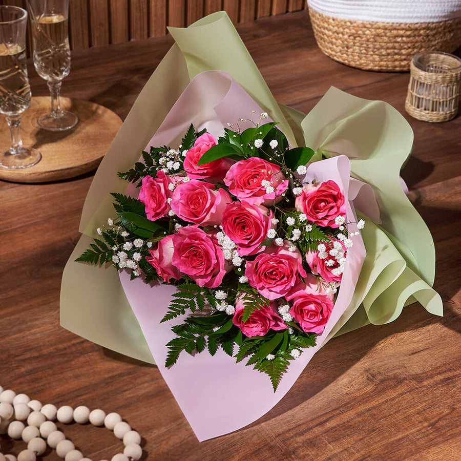 Enduring Pink Rose Gift from Chicago Baskets - Flower Gift - Chicago Delivery